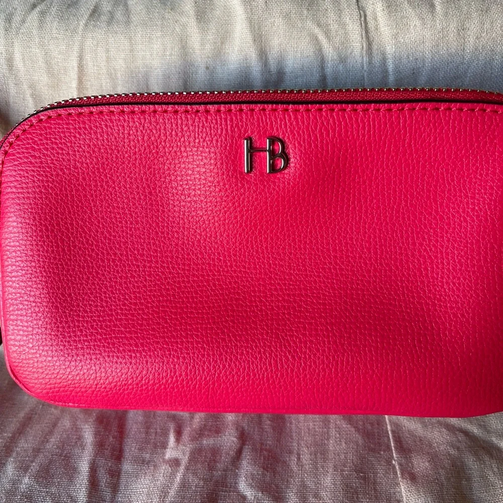 HENRI BENDEL pink crossbody/wristlet wallet bag with detachable blue strap!! - Picture 4 of 15